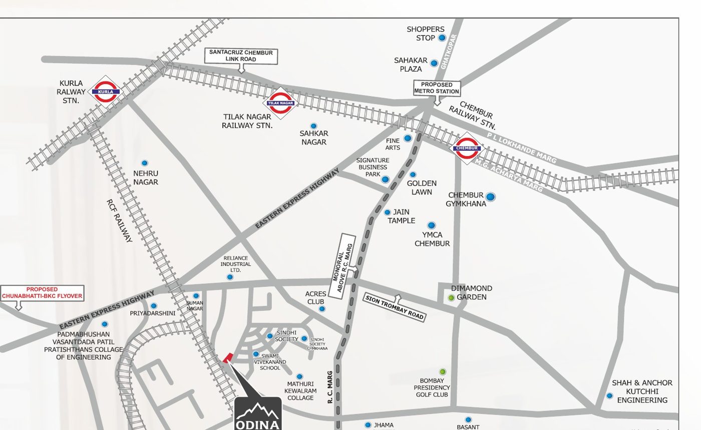 Odina location map, Chembur