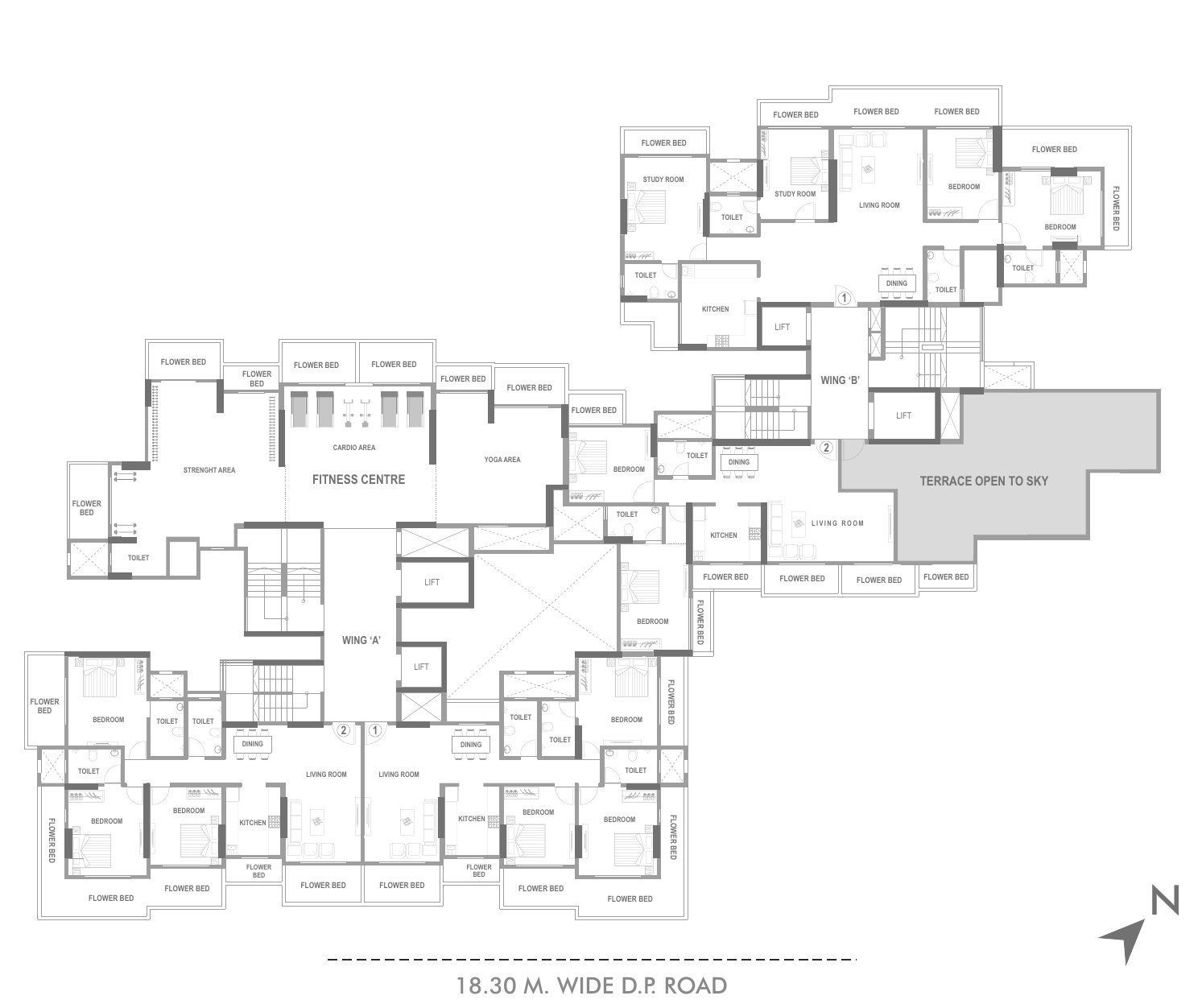 Odina 17th floor plan